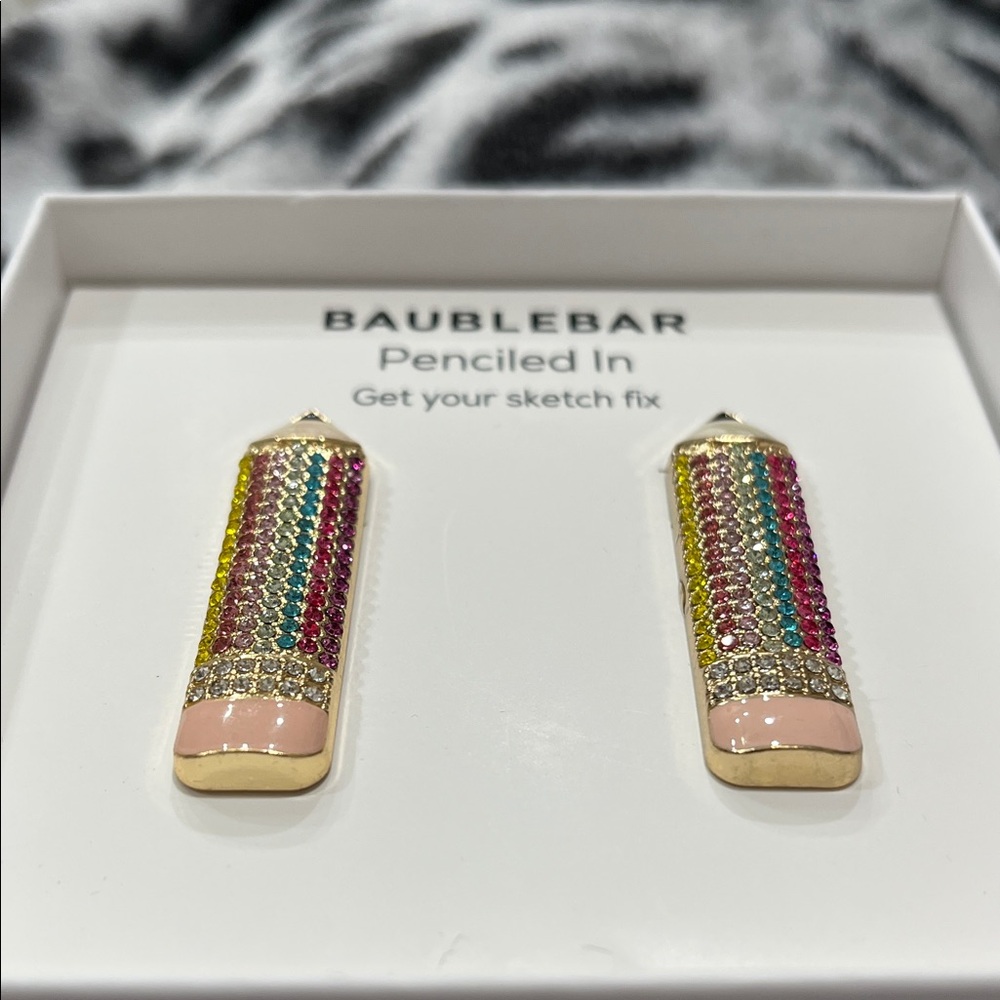 NEW!! Shiny BaubleBar Multicolor Pencil Earrings